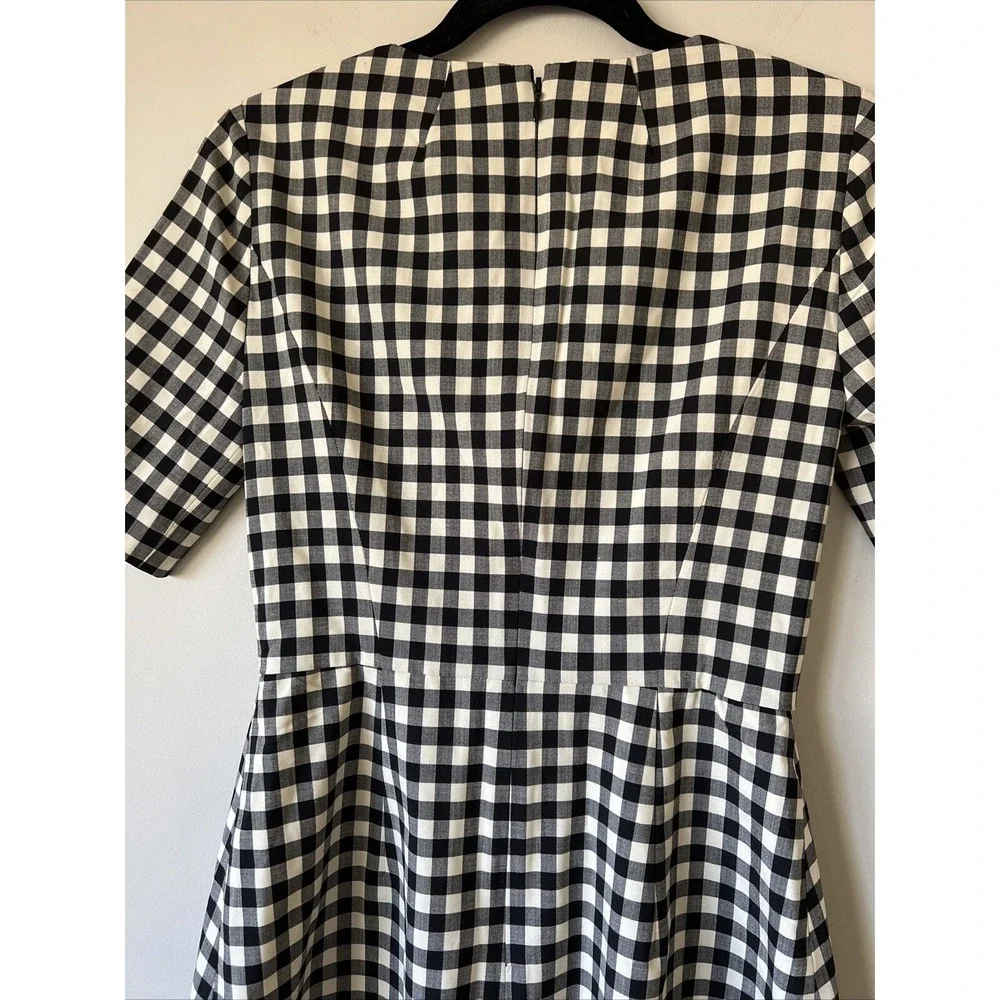 J. Crew Mini Dress 0 Gingham Bi Stretch Wool Blend Tollegno 1900 BP598